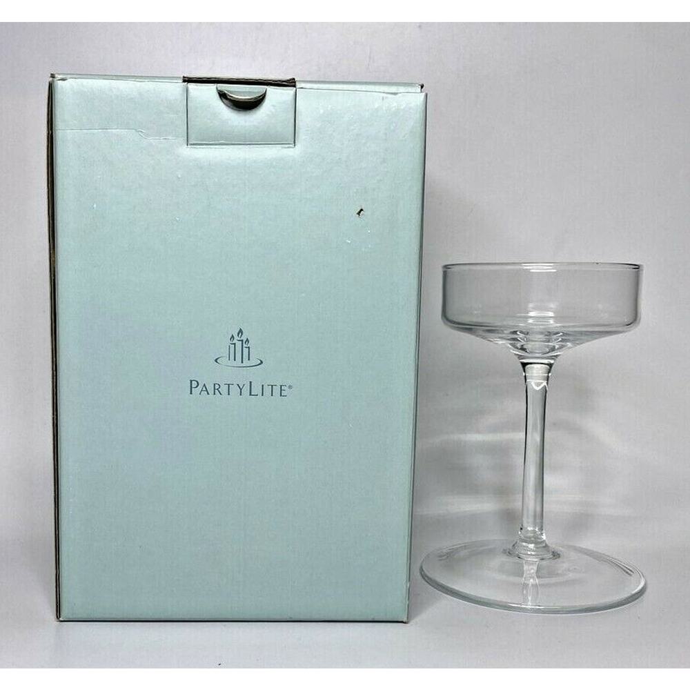 PartyLite Elegance Stemmed Pillar Holder 6" Retired NIB P12A/P9377